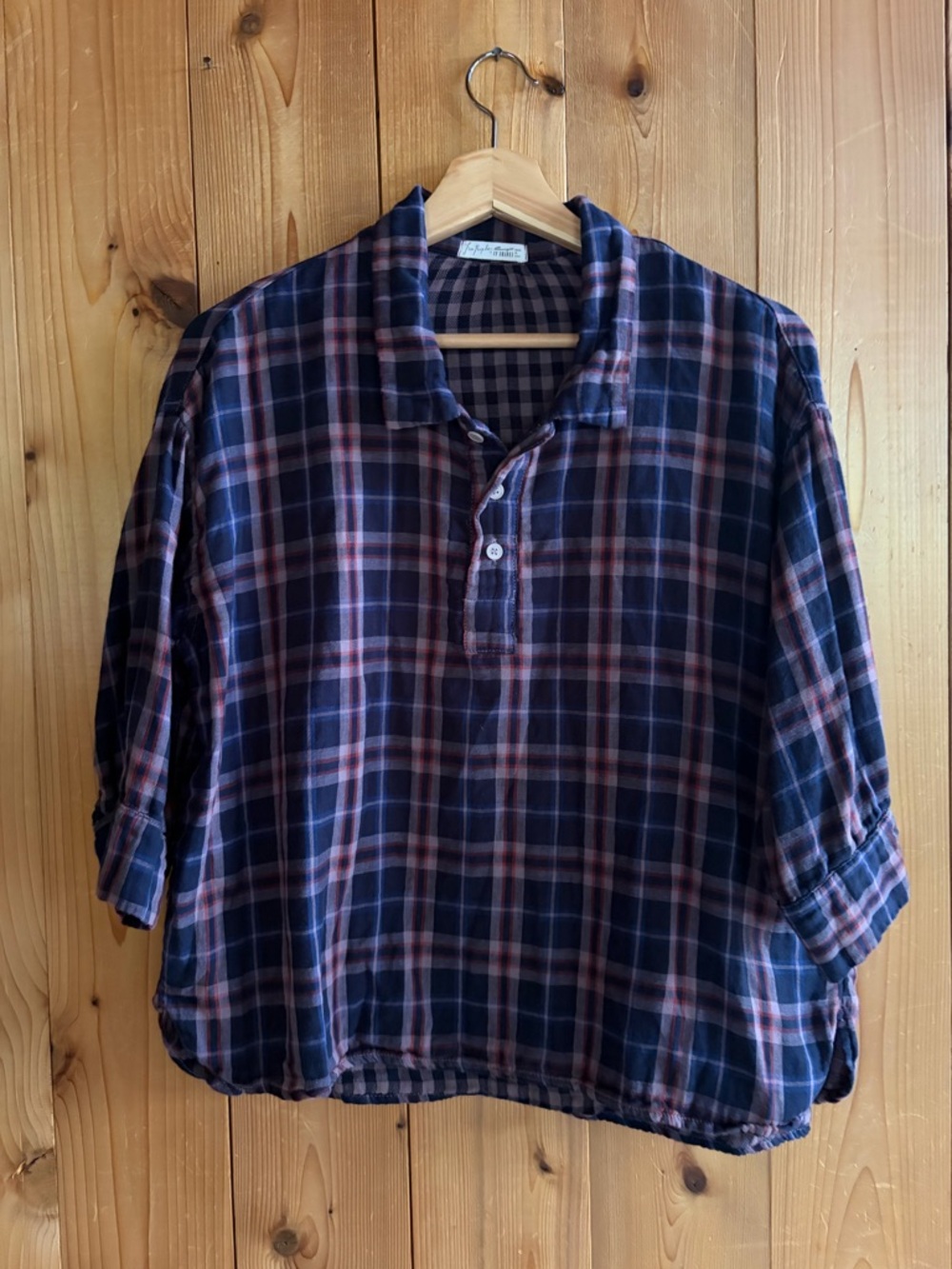 CP Shades x Free People Doublecloth Plaid Top XS - Picture 3 of 8